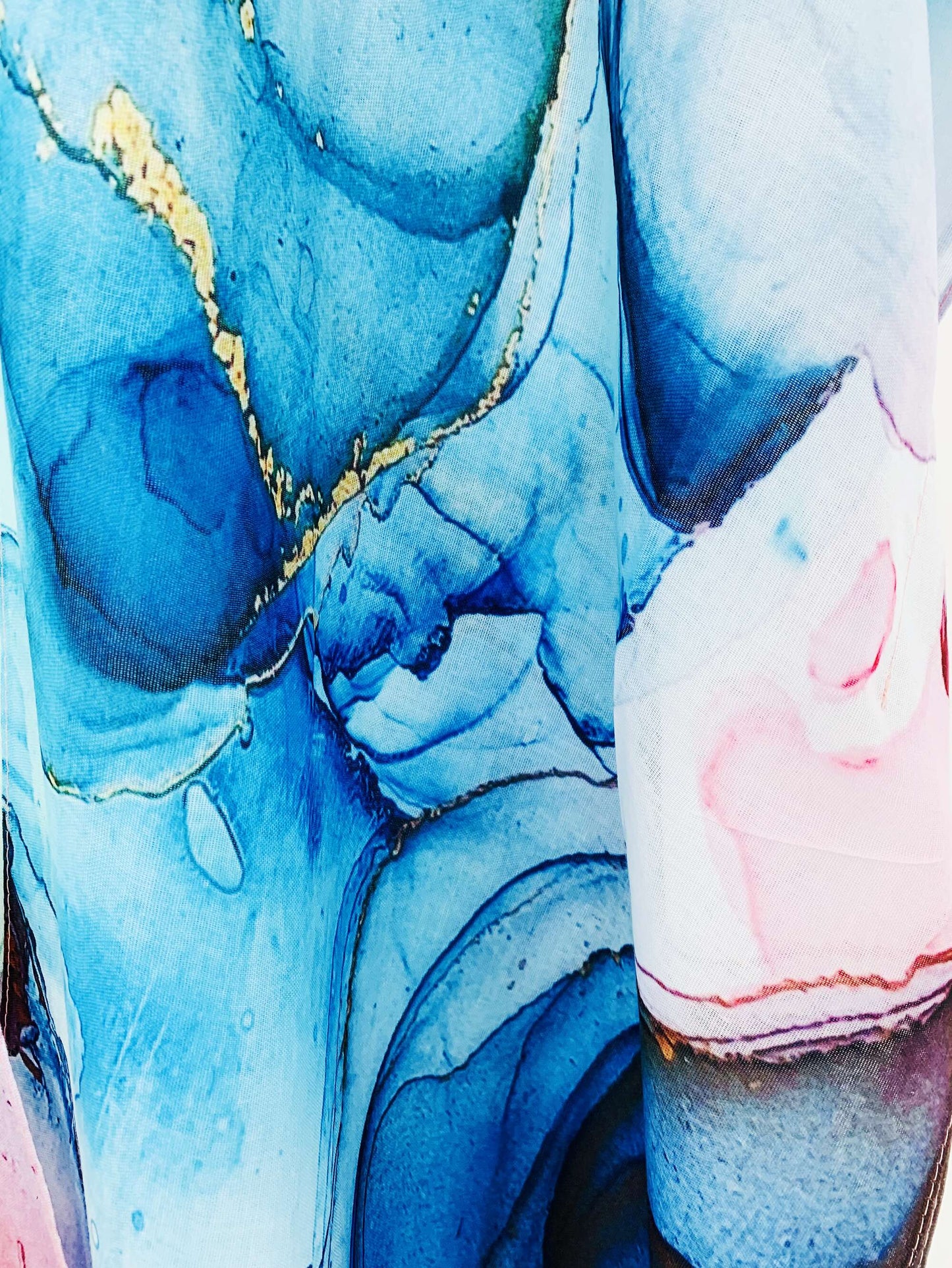 JC Sunny Fashion - Blue-Pink Marble Kimono