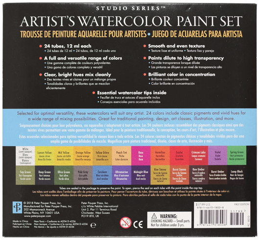 Peter Pauper Press - Studio Series Artist's Watercolor Paint Set