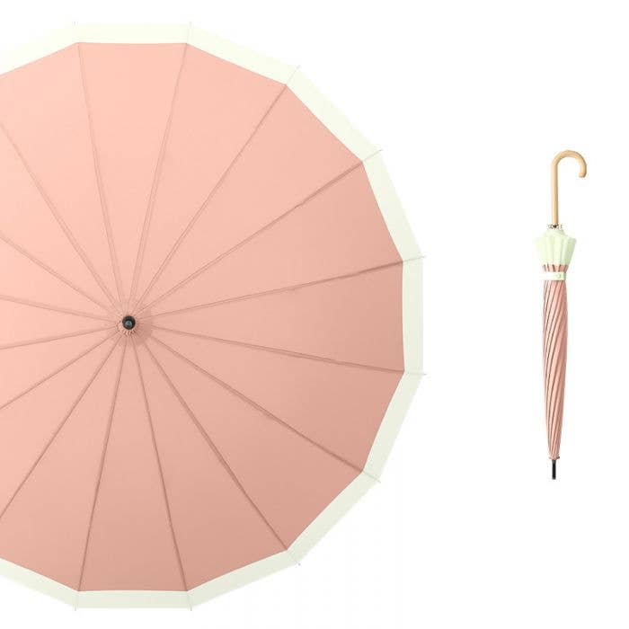 PEACH ACCESSORIES - 3468 two tones pastel colour umbrellas: Duck egg Blue