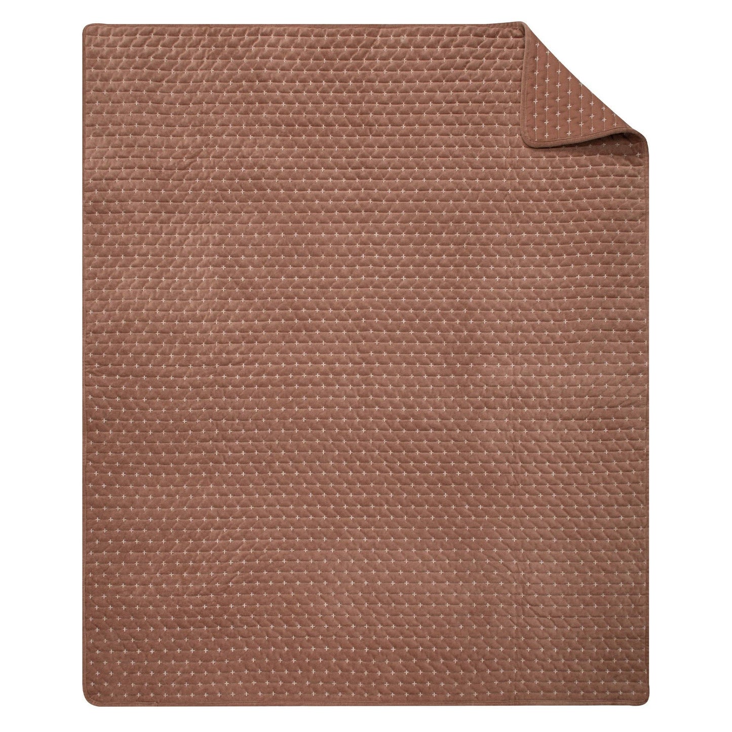 Levtex Home - Velvet Stitch Quilted Throw: Chambray