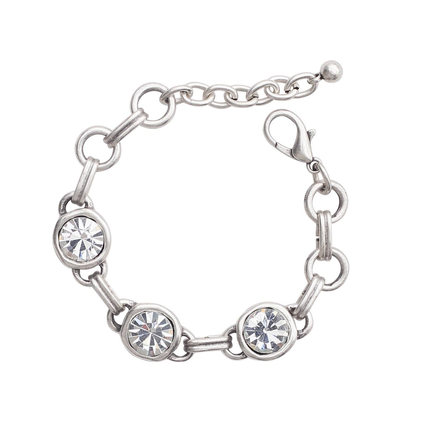 Chanour - Handmade Crystal Pewter Bracelet - 2930