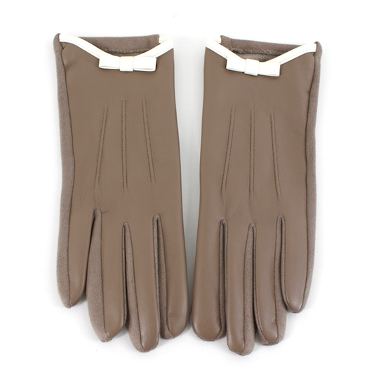 Pretty Persuasions - A24010 White Bow Gloves: 03 Khaki