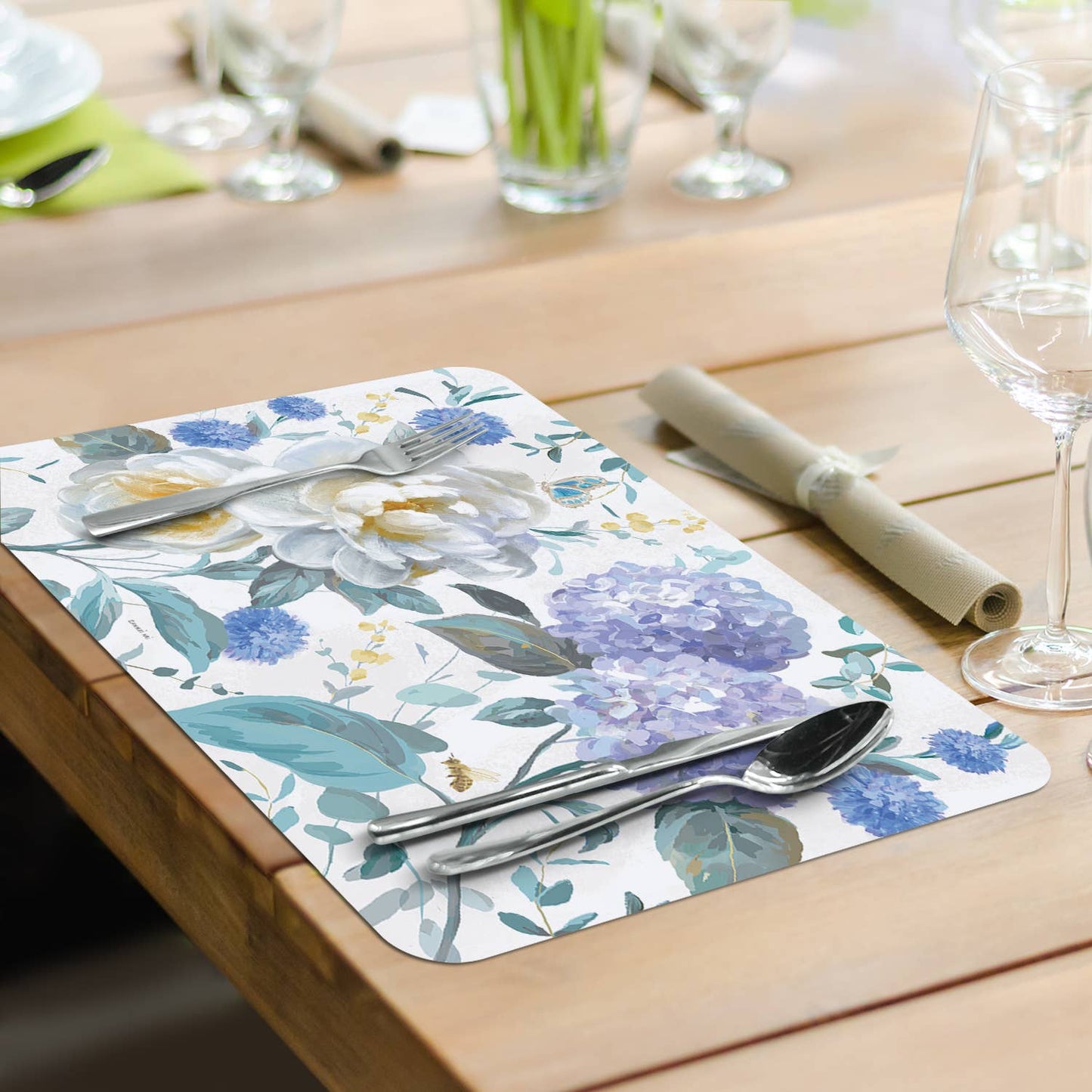 CounterArt/Highland Home/Thirstystone/CoasterStone - "Spring Morning" Reversible Rectangular Plastic Placemat