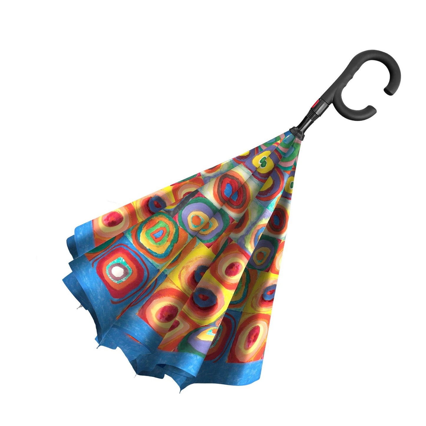 RainCaper - Kandinsky "Circles" Reverse Inverted Umbrella – Hands-Free, Windproof Design
