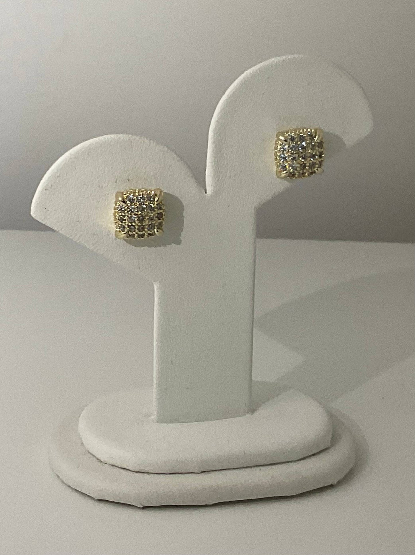 My Best Kept Jewelry - Golden Pave Stud Earrings