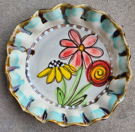Heartfelt Traditions - Bread Plate (Drip Flowers)