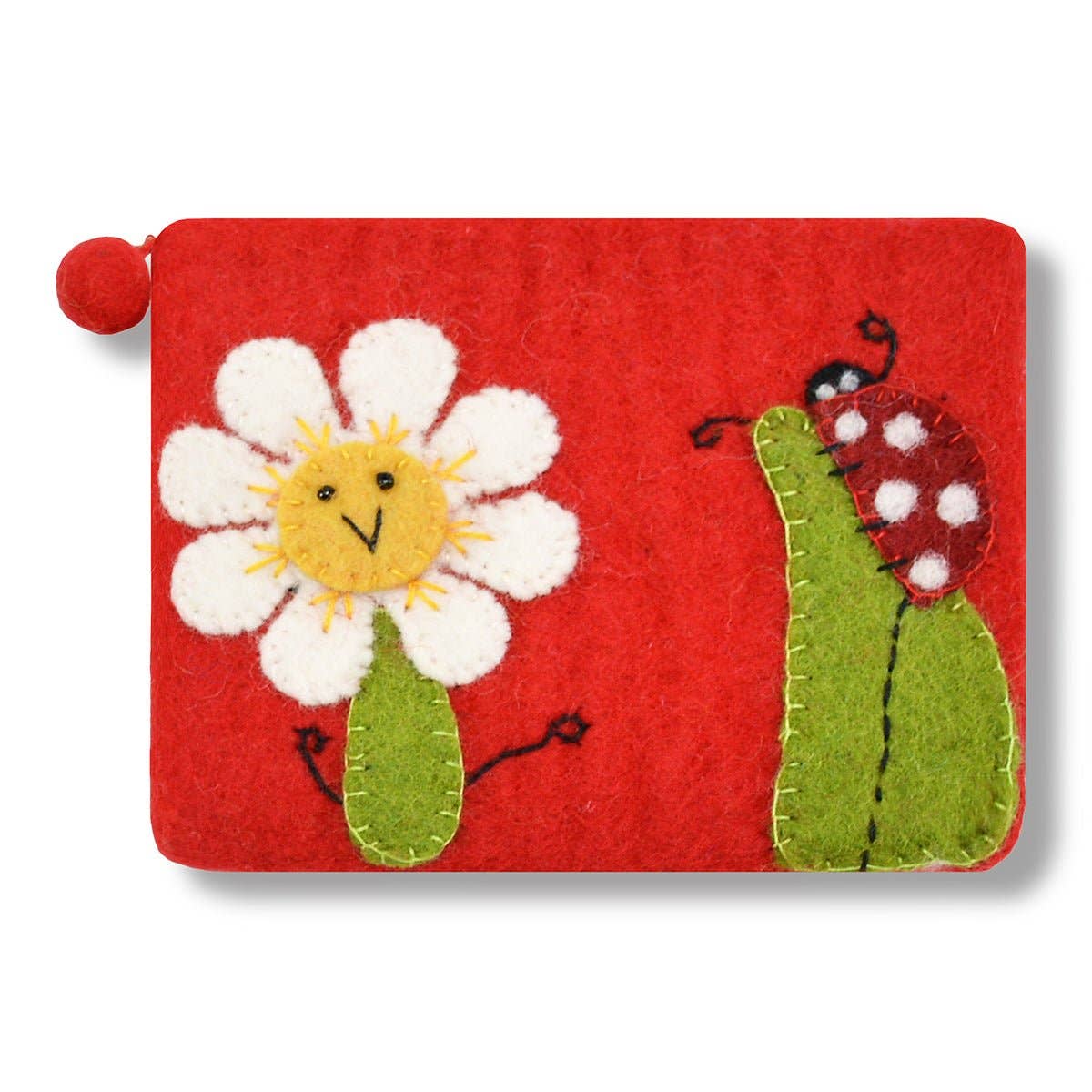 BNB Crafts Inc. - SunFlower and Lady Bug Coin Purse: Turquoise