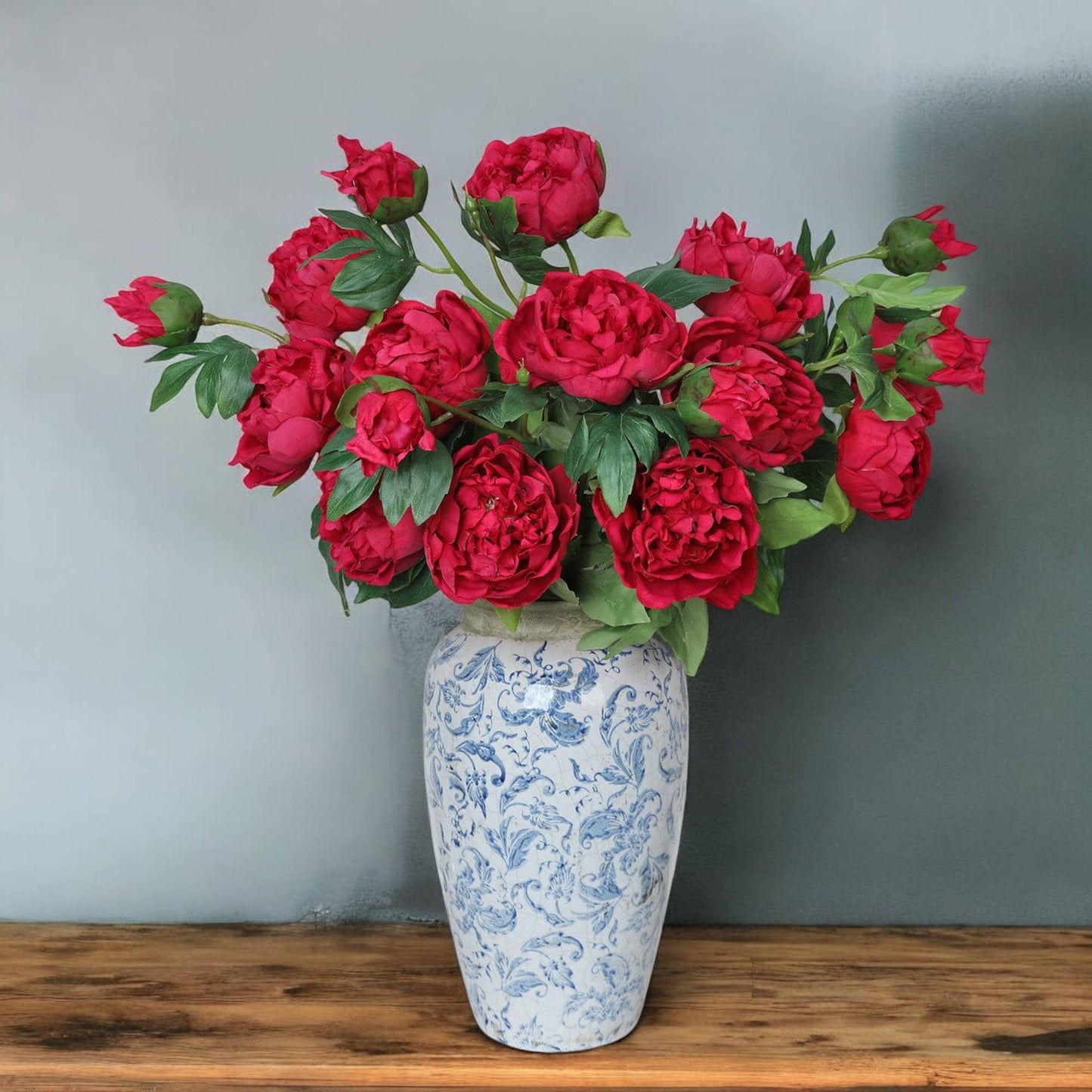 Angel Isabella - 32" Lifelike & Elegant Real Touch Artificial Peony: Pink