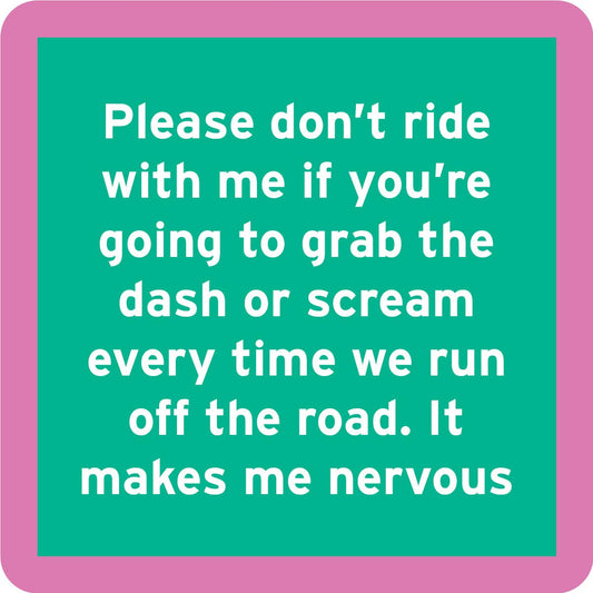 Drinks on Me - COASTER Nervous | Funny Party Gift | Home Bar Decor