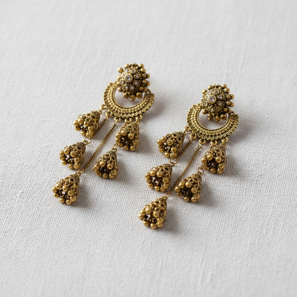 camilla dovey - Vintage Round Tassel Dangle Earrings