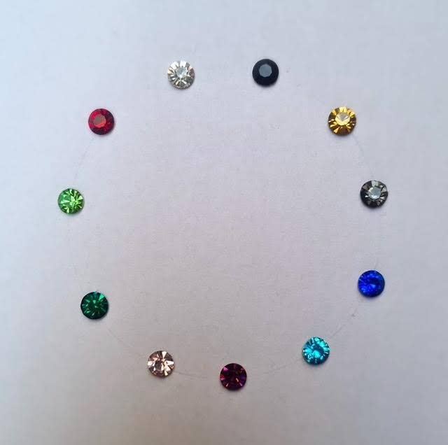 Volare - Stretch crystal Brass, silver plated bracelet: Cobalt