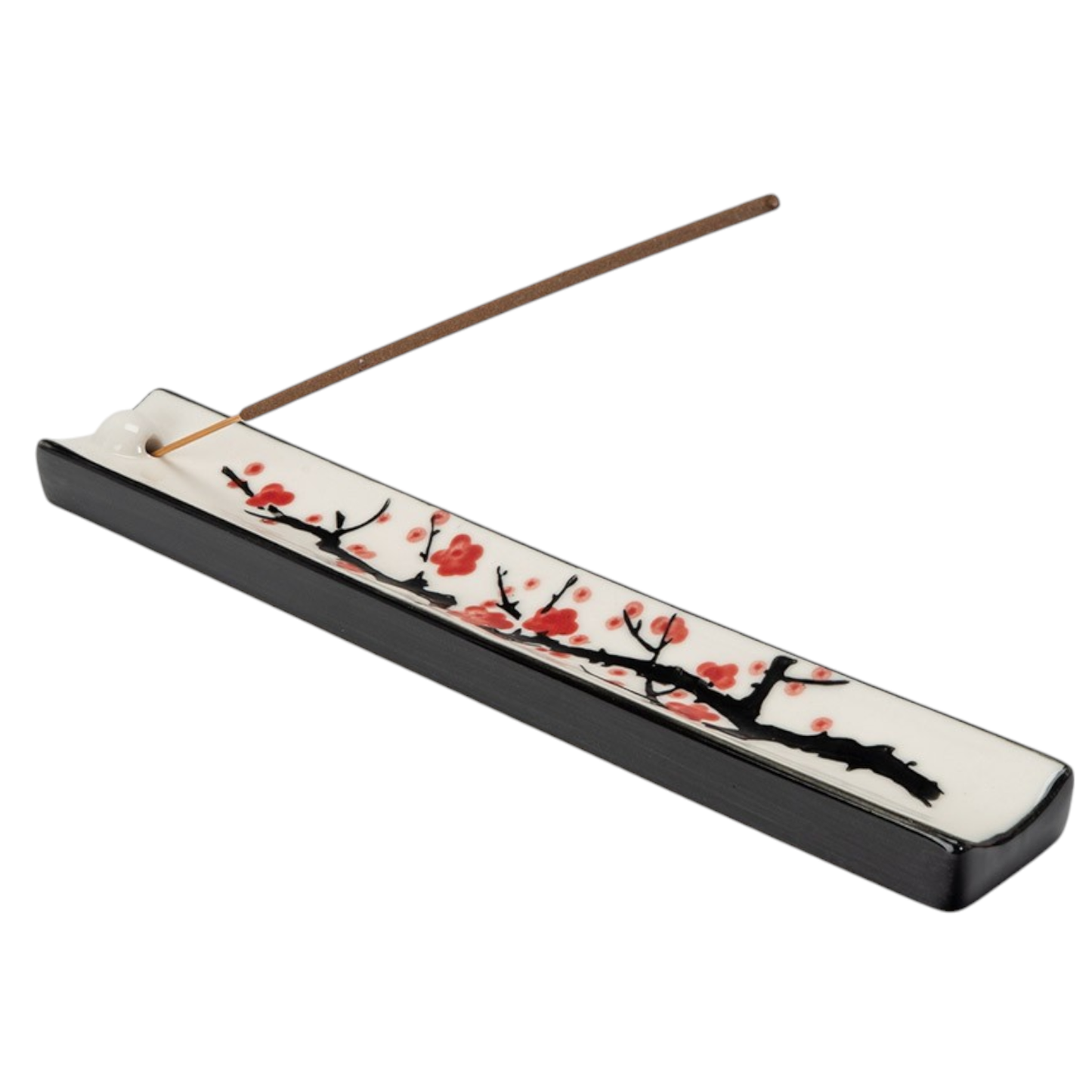 Urban Tokyo - Handpainted Ceramic Incense Holder 9 inch L Cherry Blossoms (1/72)
