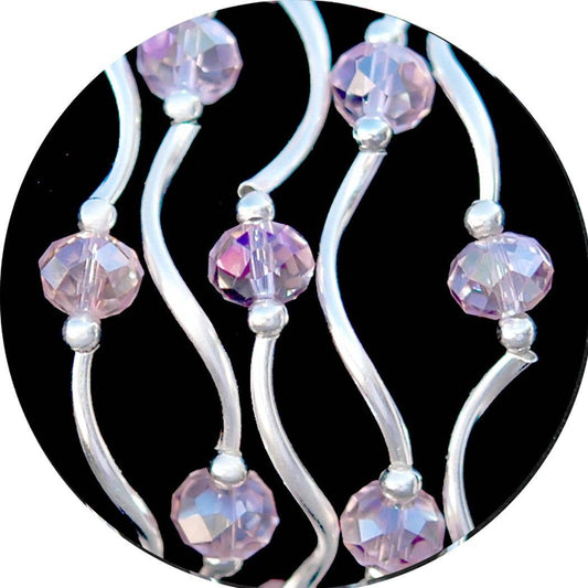 My Fun Colors - Fashion Stretch Bracelets Select from 91 Color Styles: Light Pink AB