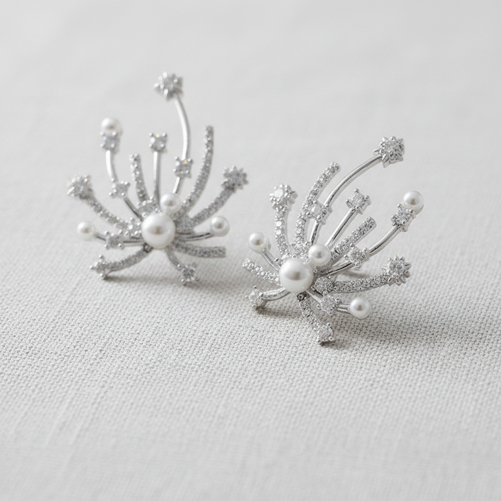 camilla dovey - Firework Pearl Zircon Earrings
