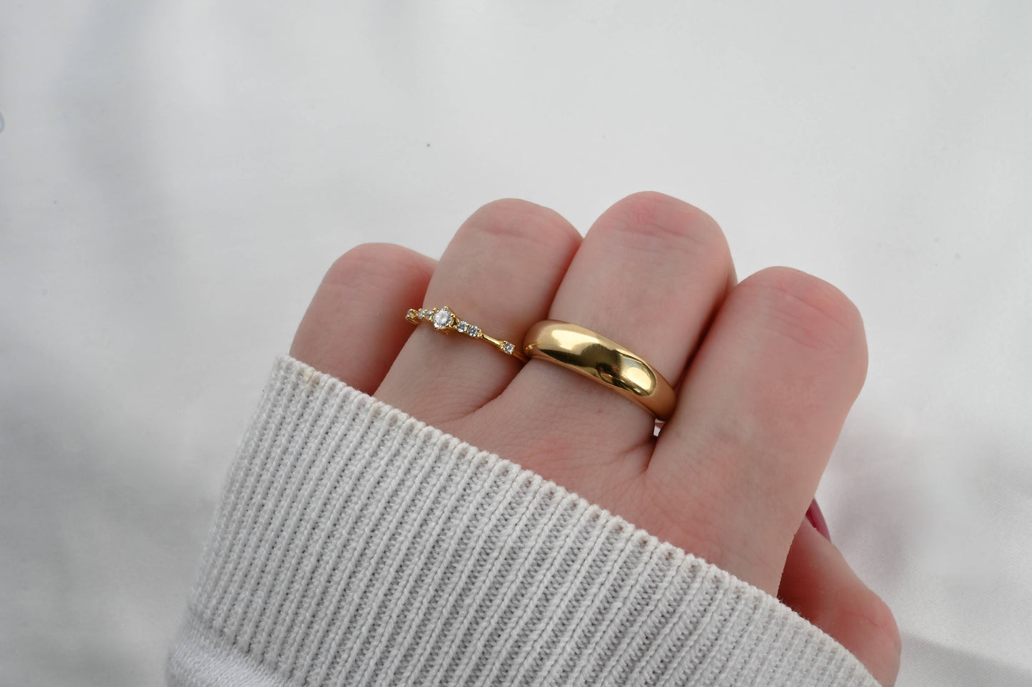 Blueyejewelry - Silver Diamond Ring - Sterling Silver Cluster CZ Ring 0447: 6