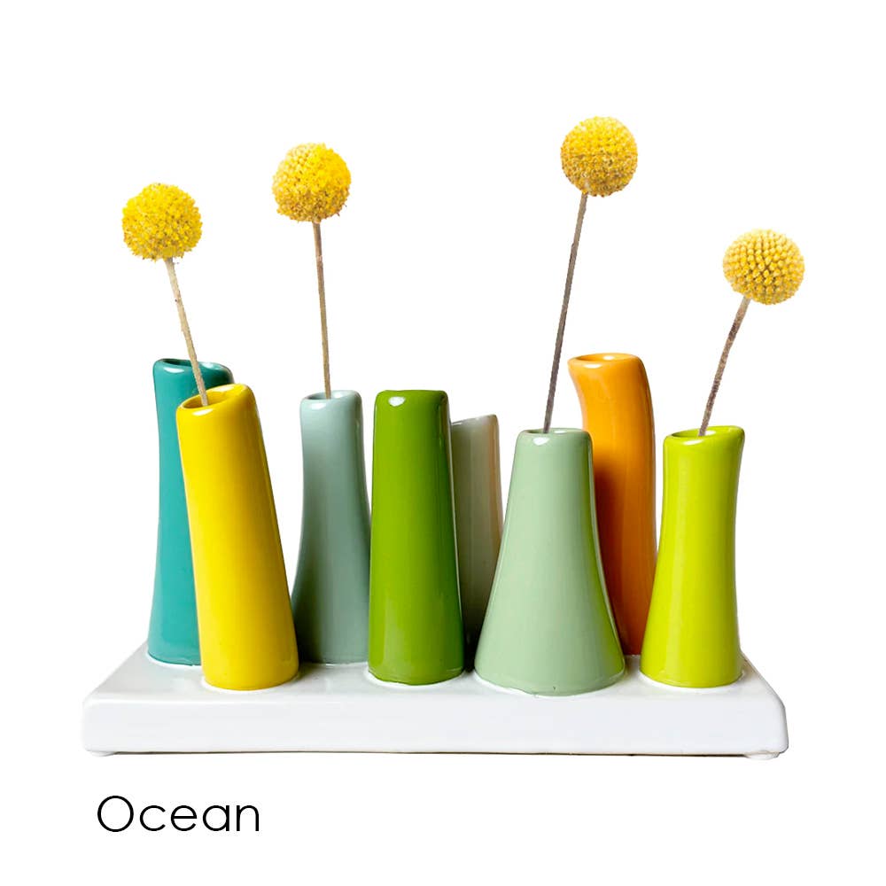 Chive - Pooley Modern Bud Vase For Flowers: Chartreuse