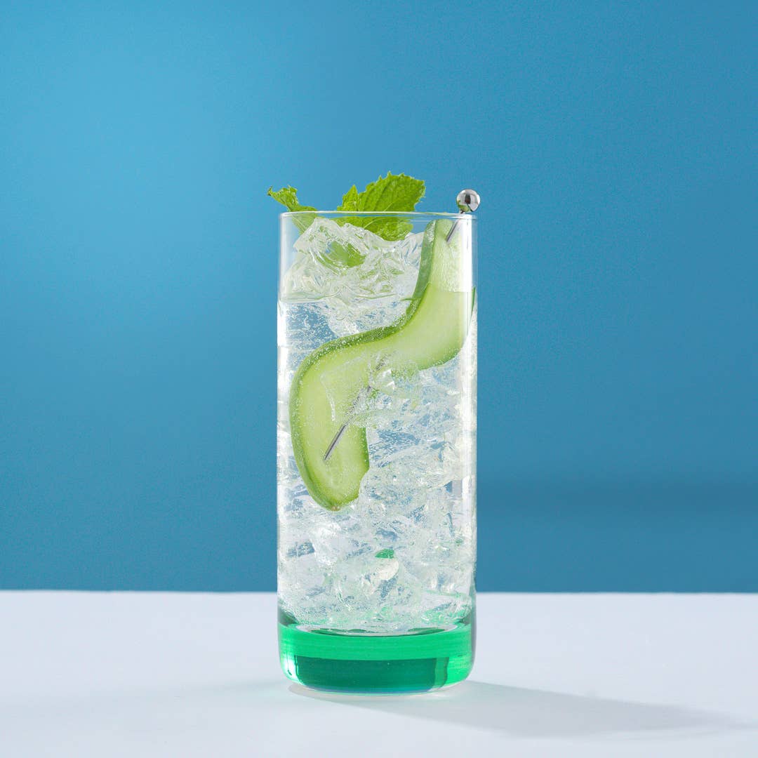 JoyJolt - JoyJolt Hue Colored Highball Drinking Glasses - Set of 6