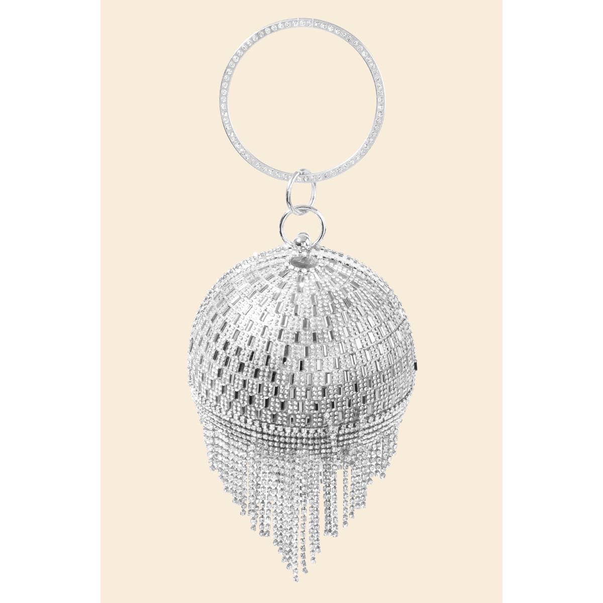 Anarchy Street - Rhinestone Fringe Ball Bag: G