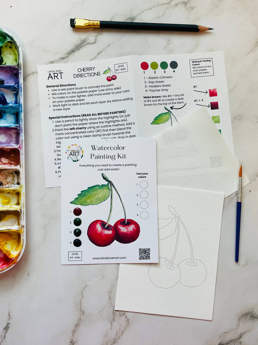 Landa Ruen Art - Cherry Watercolor Kit