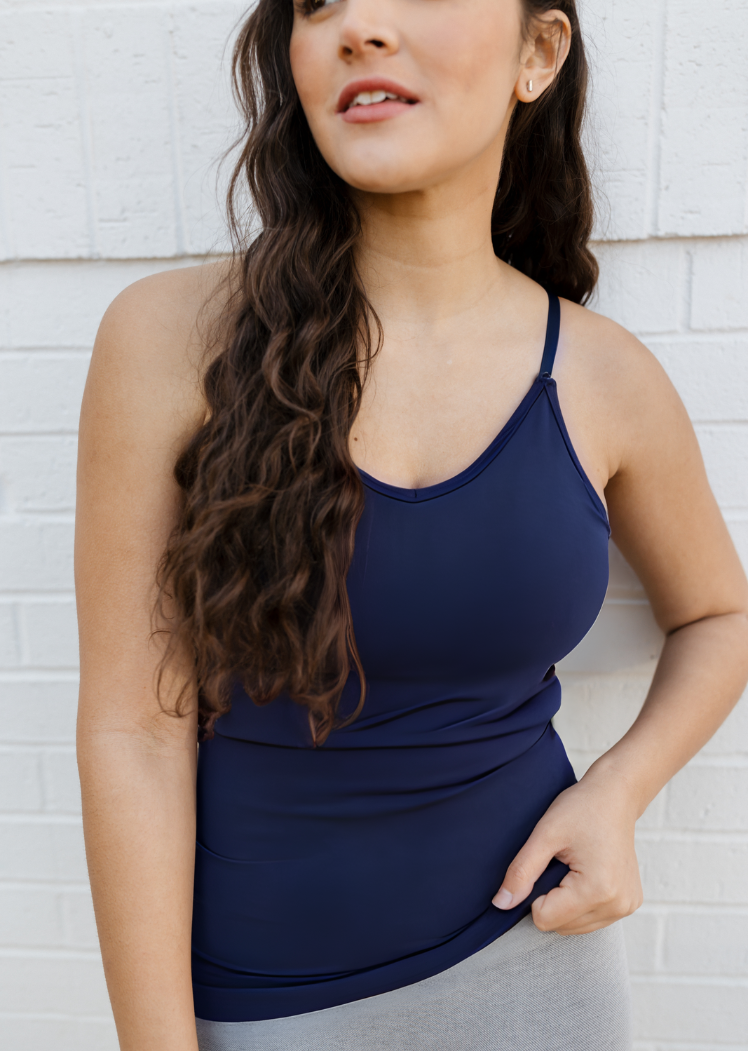 ELIETIAN - Built In Bra Cami: Tan