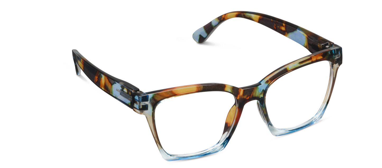 Peepers - Birdie (Blue Light): Peepfetti Tortoise Colorblock / Reading / 2.75