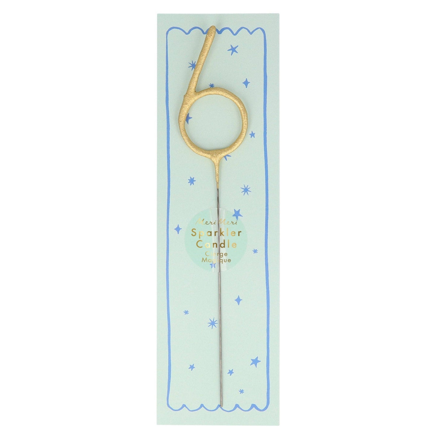 Meri Meri - Gold Sparkler Numbers 0 to 9 Candles: 6