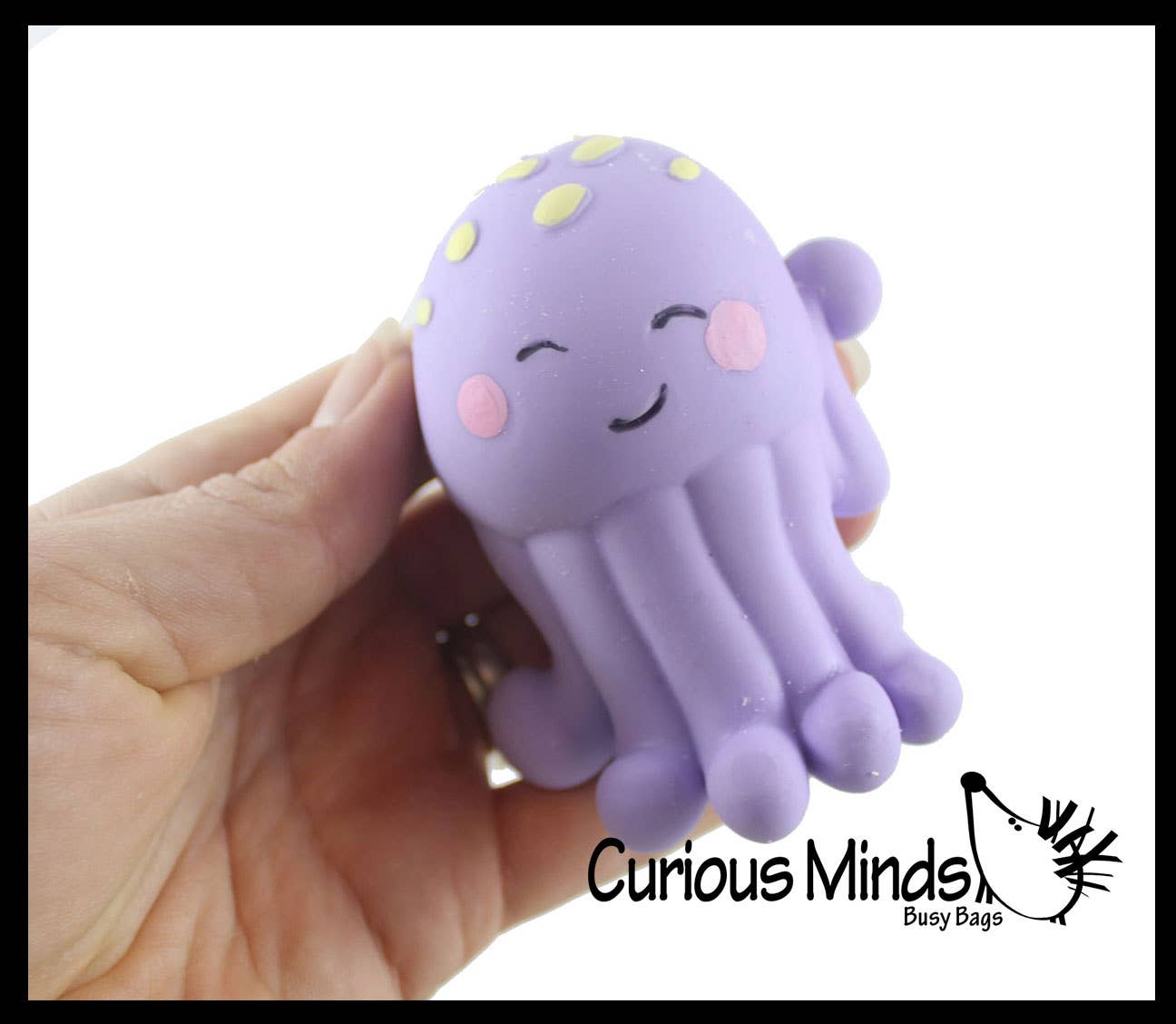 Curious Minds Toys - 1 Jellyfish Soft Cream Doh Filled Stress Ball - Squishy
