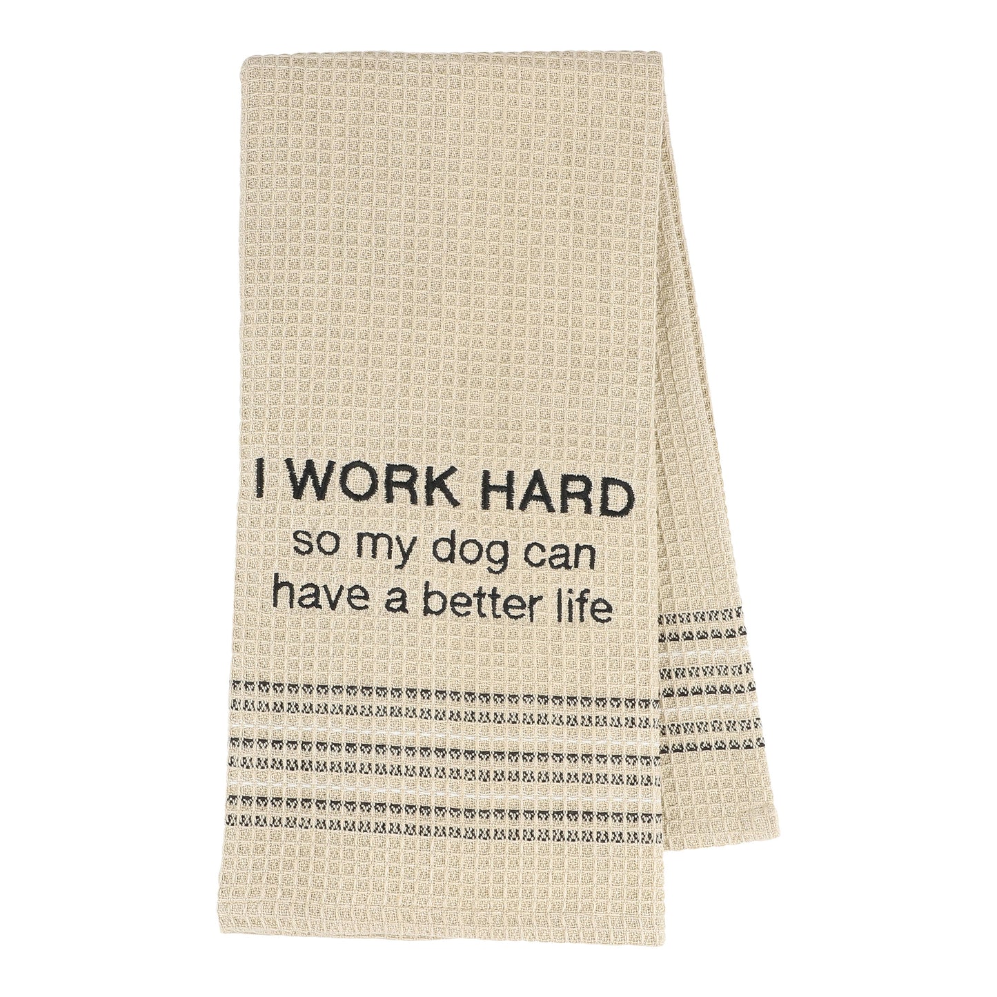 Mona B. - Hard I Work Dog Forl Cotton Tea Towel - Set of 2 MH-252