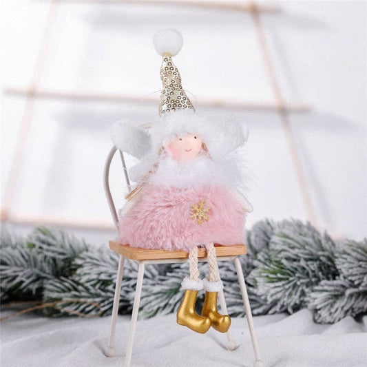 ShieldChic - Christmas Feather Angel Pendant: PINK