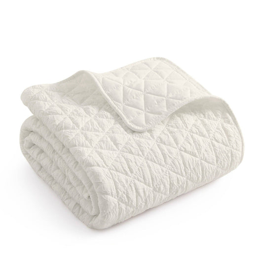 Levtex Home - Rowan Quilted Throw: Cream