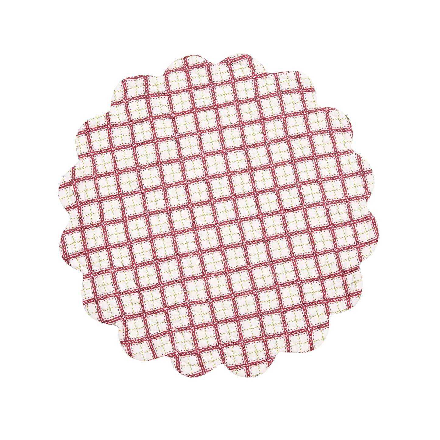 C&F Home - Christmas Sprig Birds Round Placemat