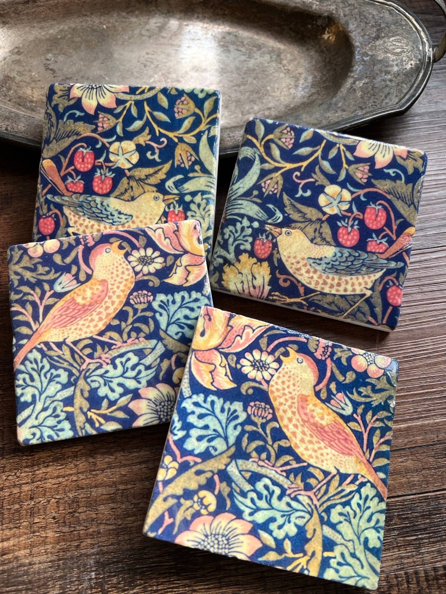 The Painted Lily - Hearth and Home stone coasters - case of four