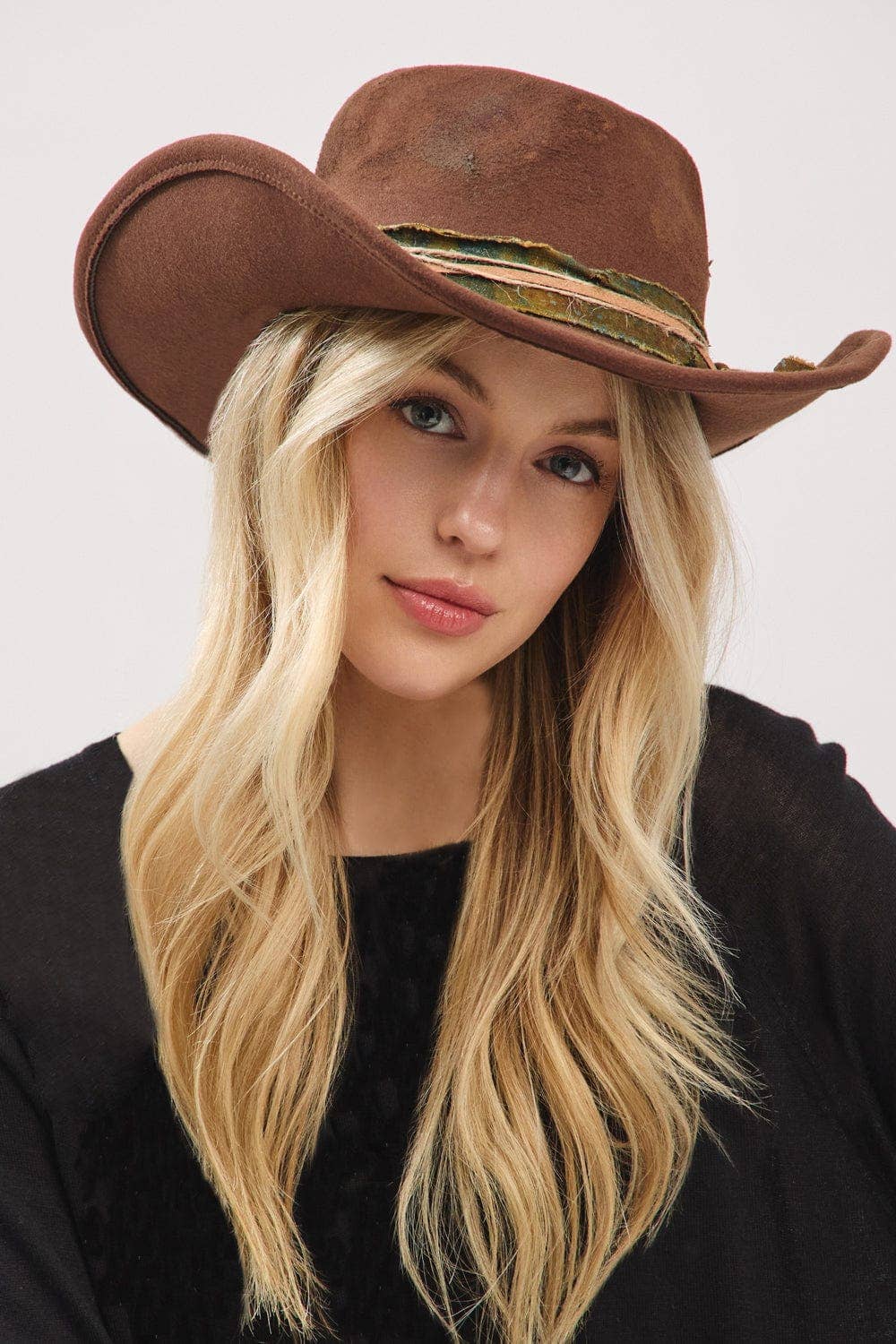 MiMi Wholesale - MH0245 Belle Heritage Worn Shapable Cowboy/Fedora Hat