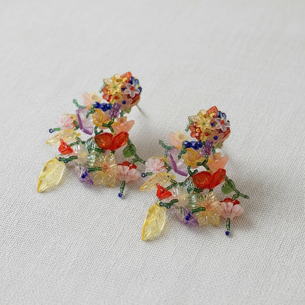 camilla dovey - Silver Needle Zirconia Long Earrings