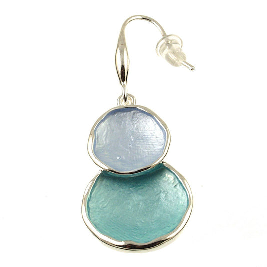 Origin Jewelry - Double Circle Overlay Earrings: Turquoise