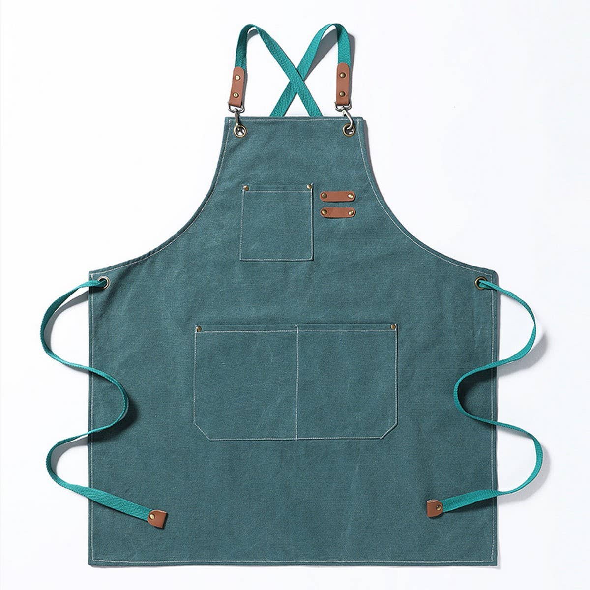 NINEXIS - CWAB3996_THICK CANVAS STAIN-RESISTANT DENIM APRON: WINE / (OS) 1