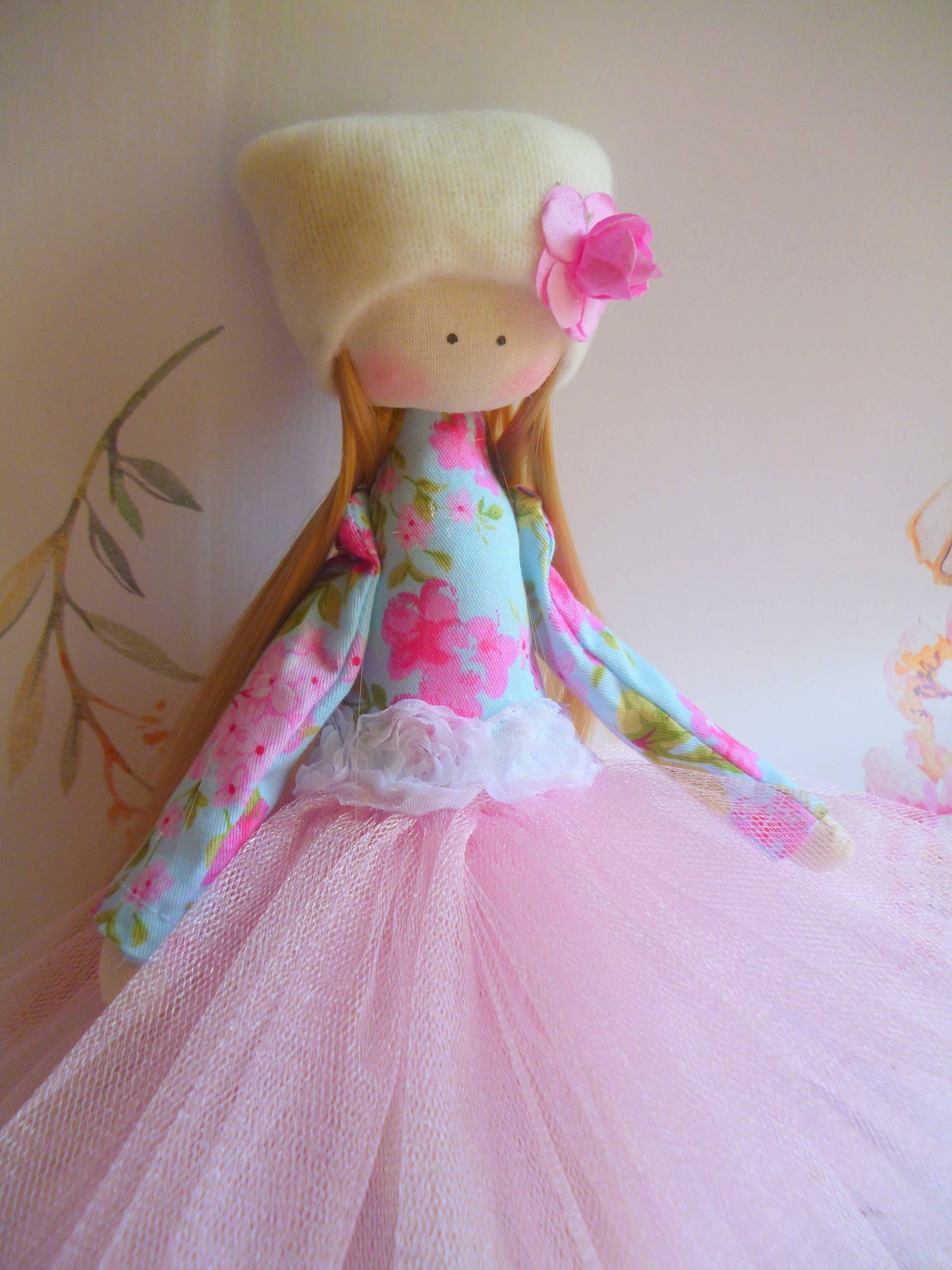 ChernikovaNataliya - Handmade Little Princess Ballerina Textile Doll, Gift