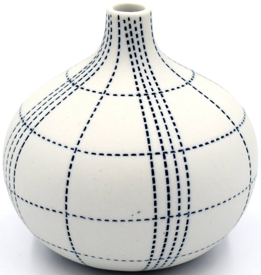 Art Floral Trading LLC - 524W25 CONGO TINY L-Handcrafted Porcelain Bud Vase