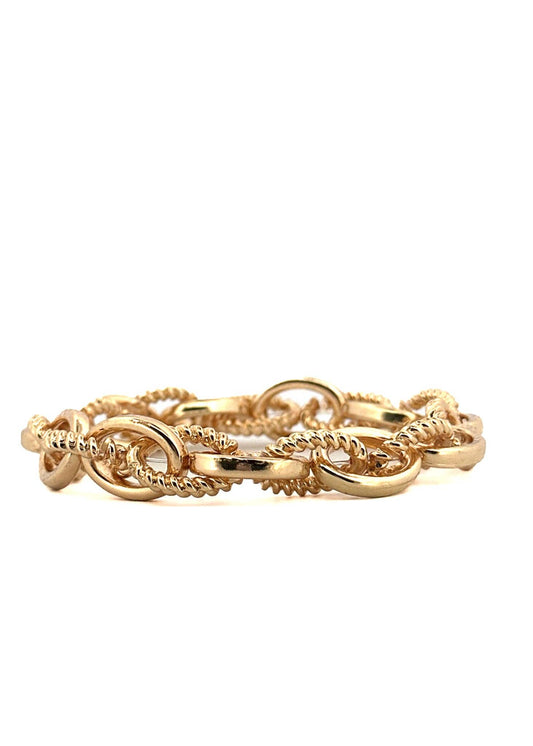 Nette Road Wholesale - Chunky Chain Link Stretch: Shiny gold
