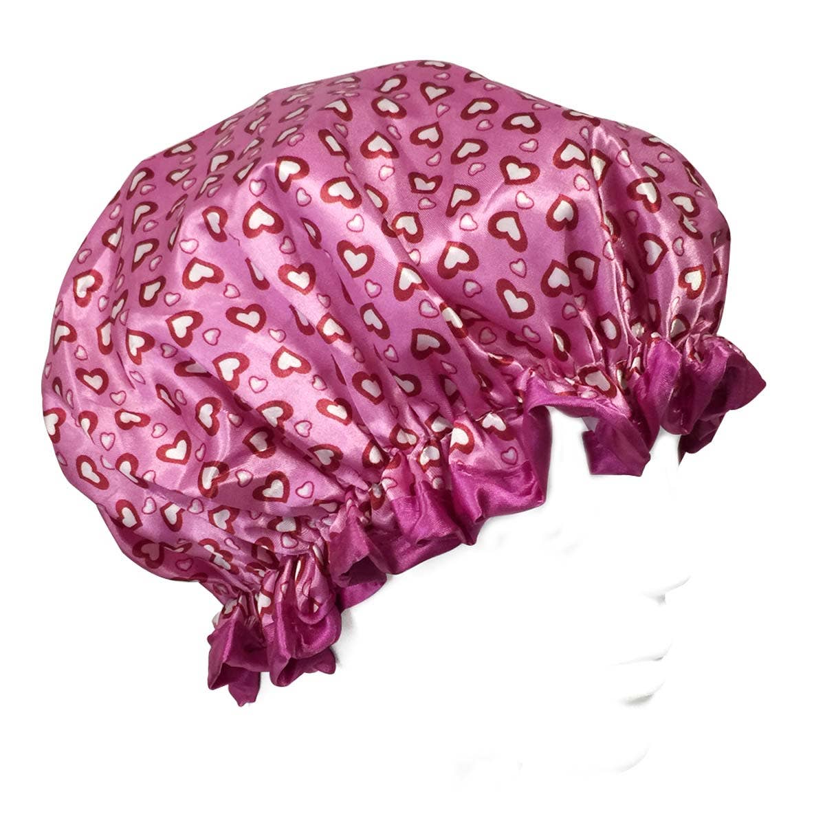 Wrapables.com - Wrapables Trendy Satin Shower Cap: Black and White Dots