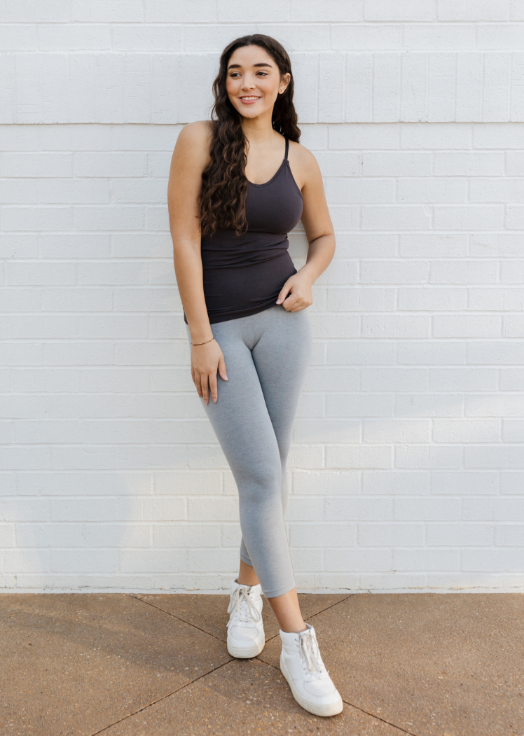 ELIETIAN - Built In Bra Cami: Tan