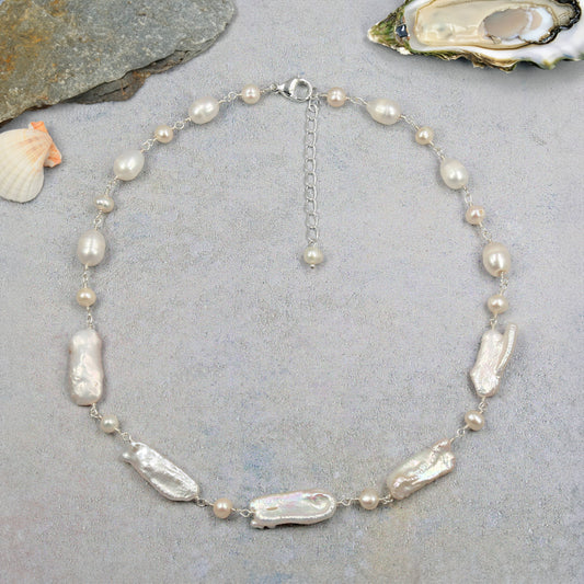IST Jewelry - Moonlit Tide Pearl Necklace