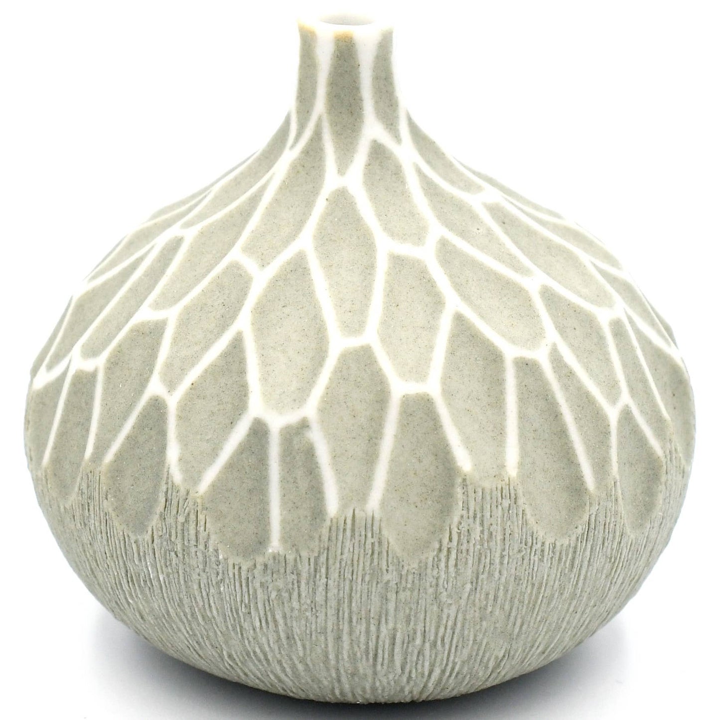 Art Floral Trading LLC - 192W69GREY CONGO TINY S - WO 69 GREY Porcelain bud vase