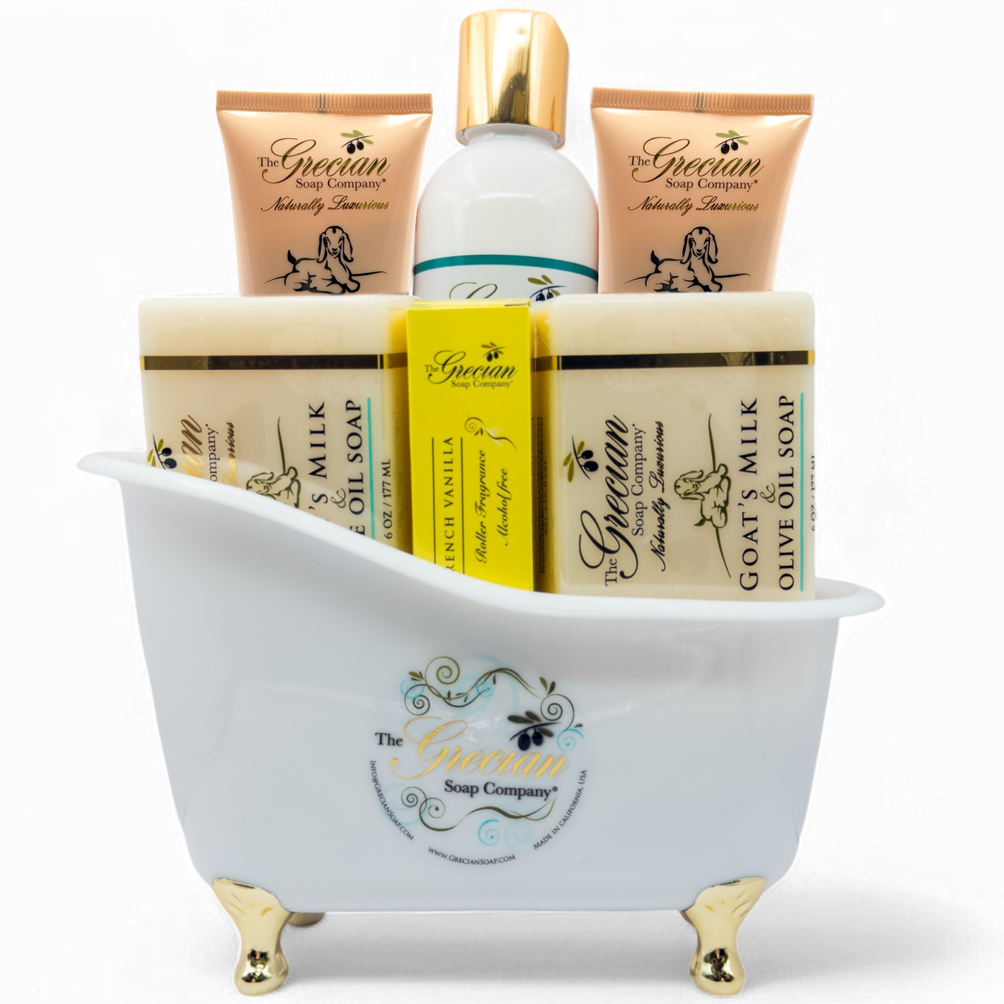 The Grecian Soap Company - Deluxe Bathtub Gift Set: Almond