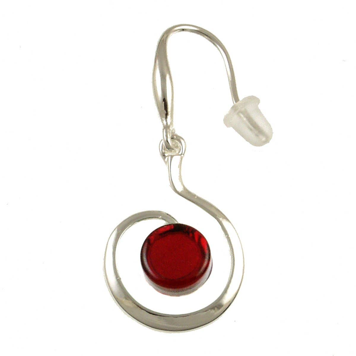 Origin Jewelry - Swirl Earrings, Resin & Shell in Seven Colors: Silver/Green