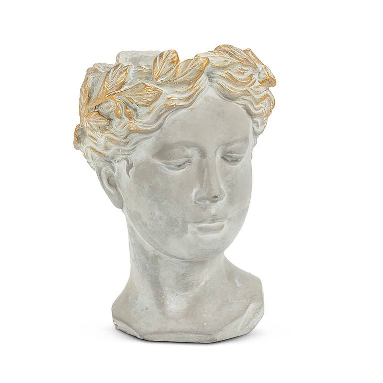 Abbott - Small Woman Head Planter-8.5"H