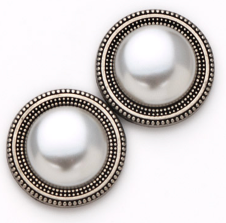 MagneButton - Pearl White HIGH dome Magnet Button Pin Set