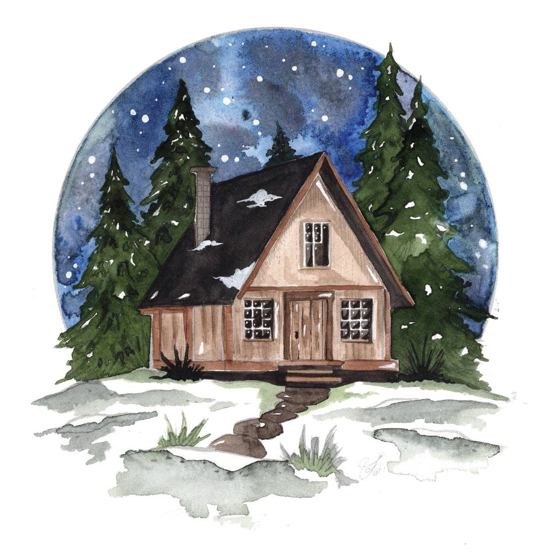 Willow Wolfe USA - Winter Glow Watercolor Workbook By Nya Wolfe