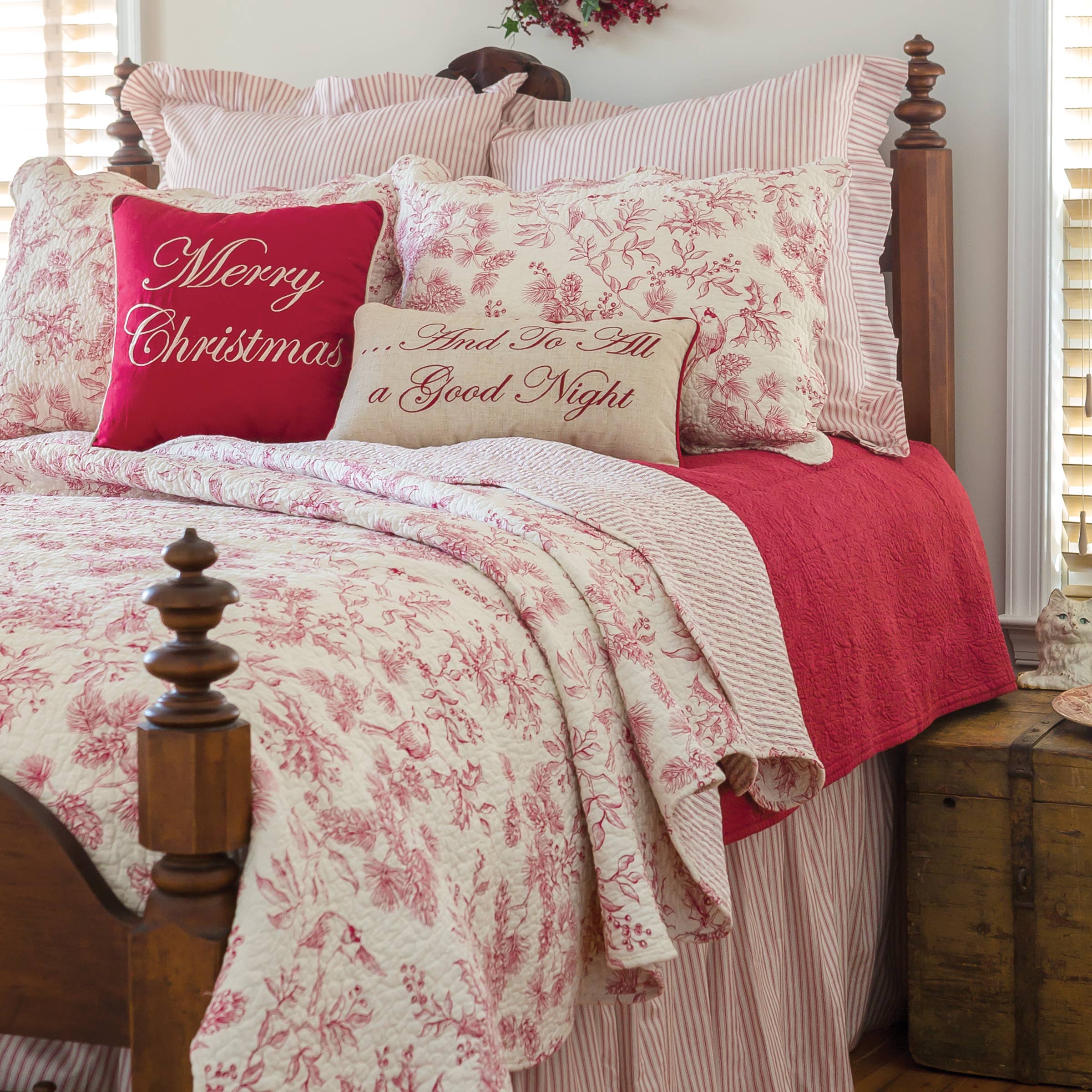 C&F Home Evergreen Toile King Quilt Set - Thumbnail 2