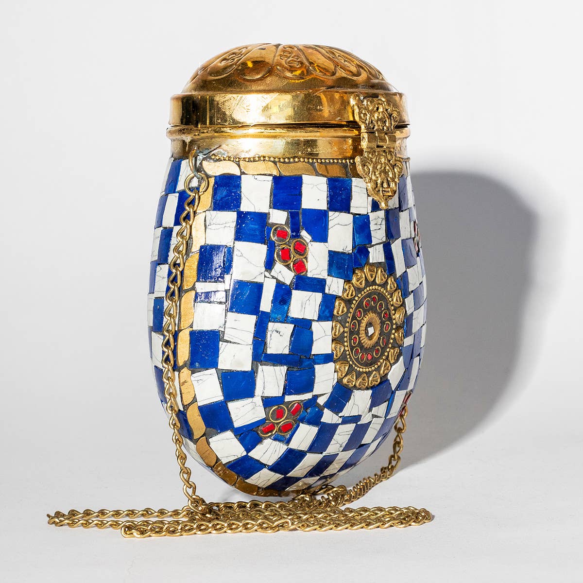 Gypsie Jane - Bohemian vintage metal bag: BLUE / ONESIZE